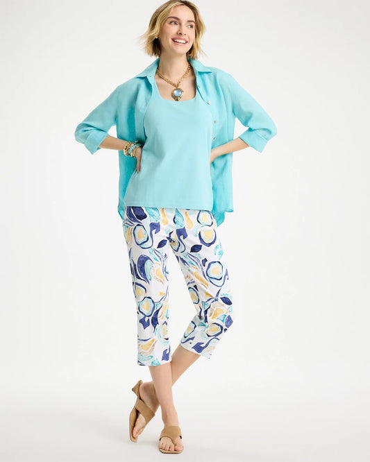 Brigitte™ Slim Handpainted Pull-On Capri - US 0040