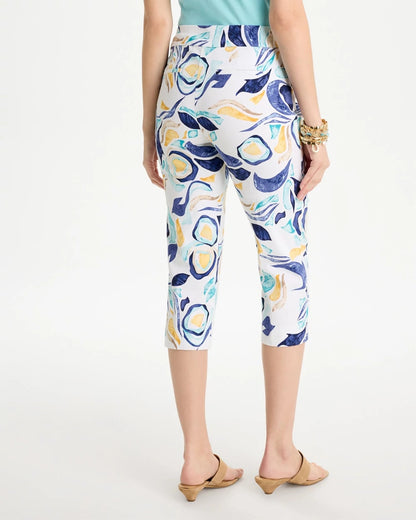 Brigitte™ Slim Handpainted Pull-On Capri - US 3018