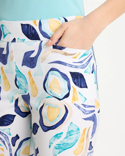 Brigitte™ Slim Handpainted Pull-On Capri - US 0040