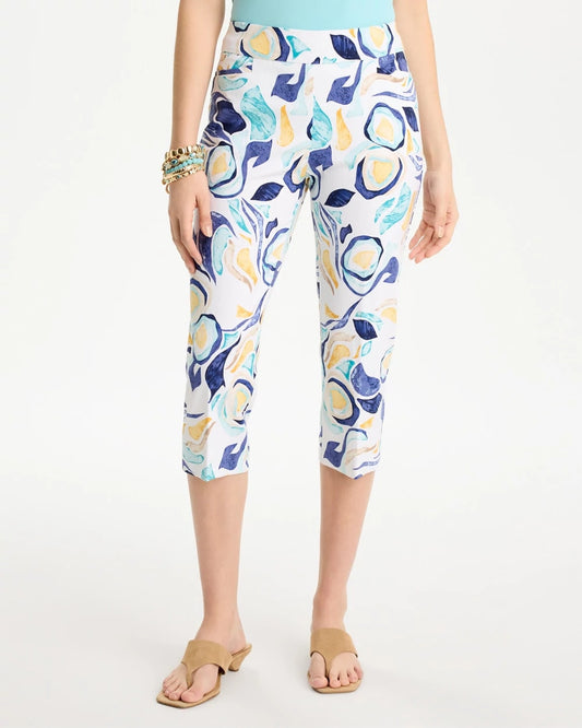 Brigitte™ Slim Handpainted Pull-On Capri - US 0040